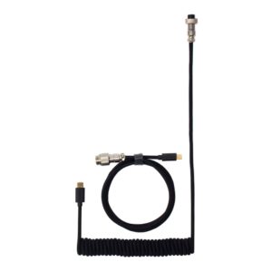 Keychron Coiled Aviator Cable - Black/Straight